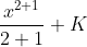 \frac{x^{2+1}}{2+1} + K